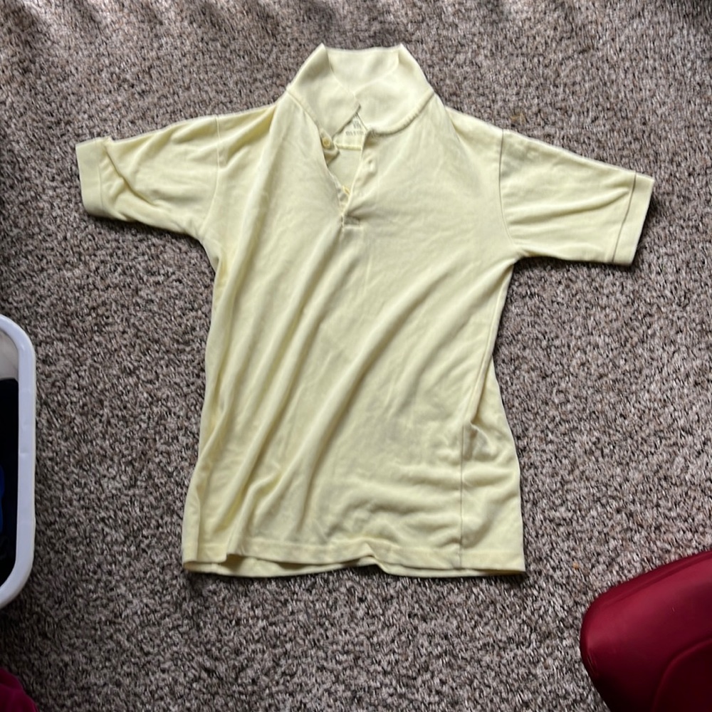 Yellow polo shirt